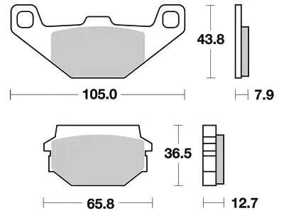 TRW Brake Pad MCB 719 Standard organique
