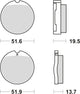 Plaquettes de frein TRW MCB 35 plaquette de frein MCB 35 norme organique