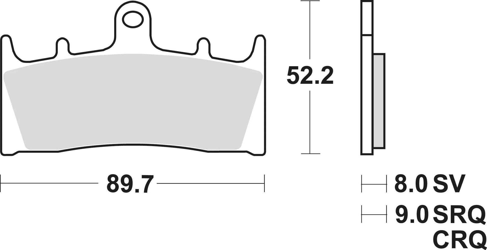 TRW Brake Pad McB 659 SV Métal fritté