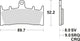 TRW Brake Pad McB 659 SV Métal fritté