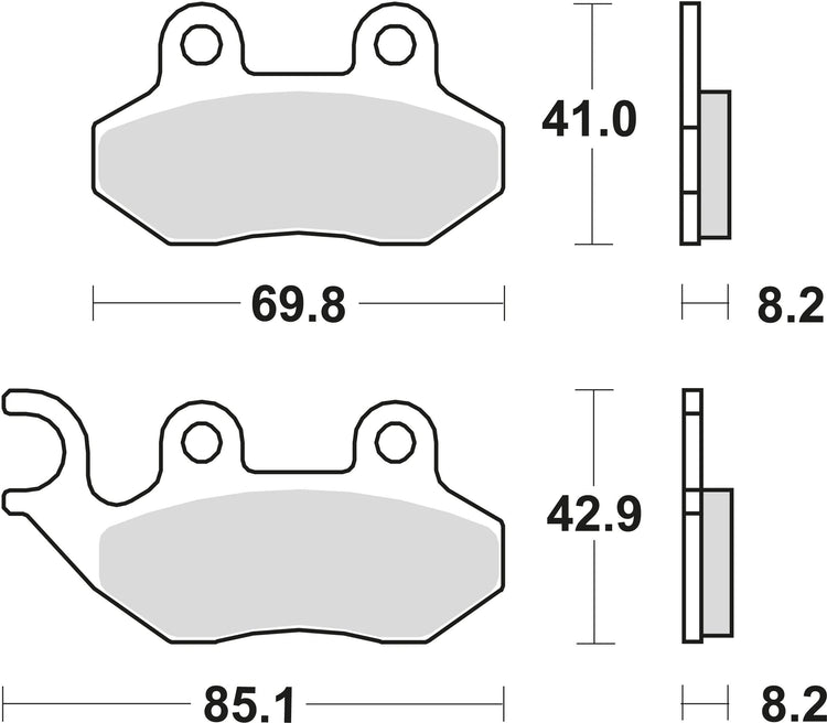 TRW Brake Pad MCB 684 Standard organique