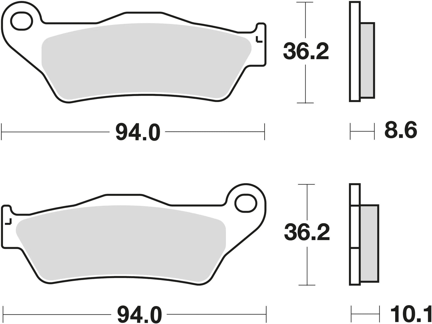 TRW Brake Pad MCB 707 Standard organique