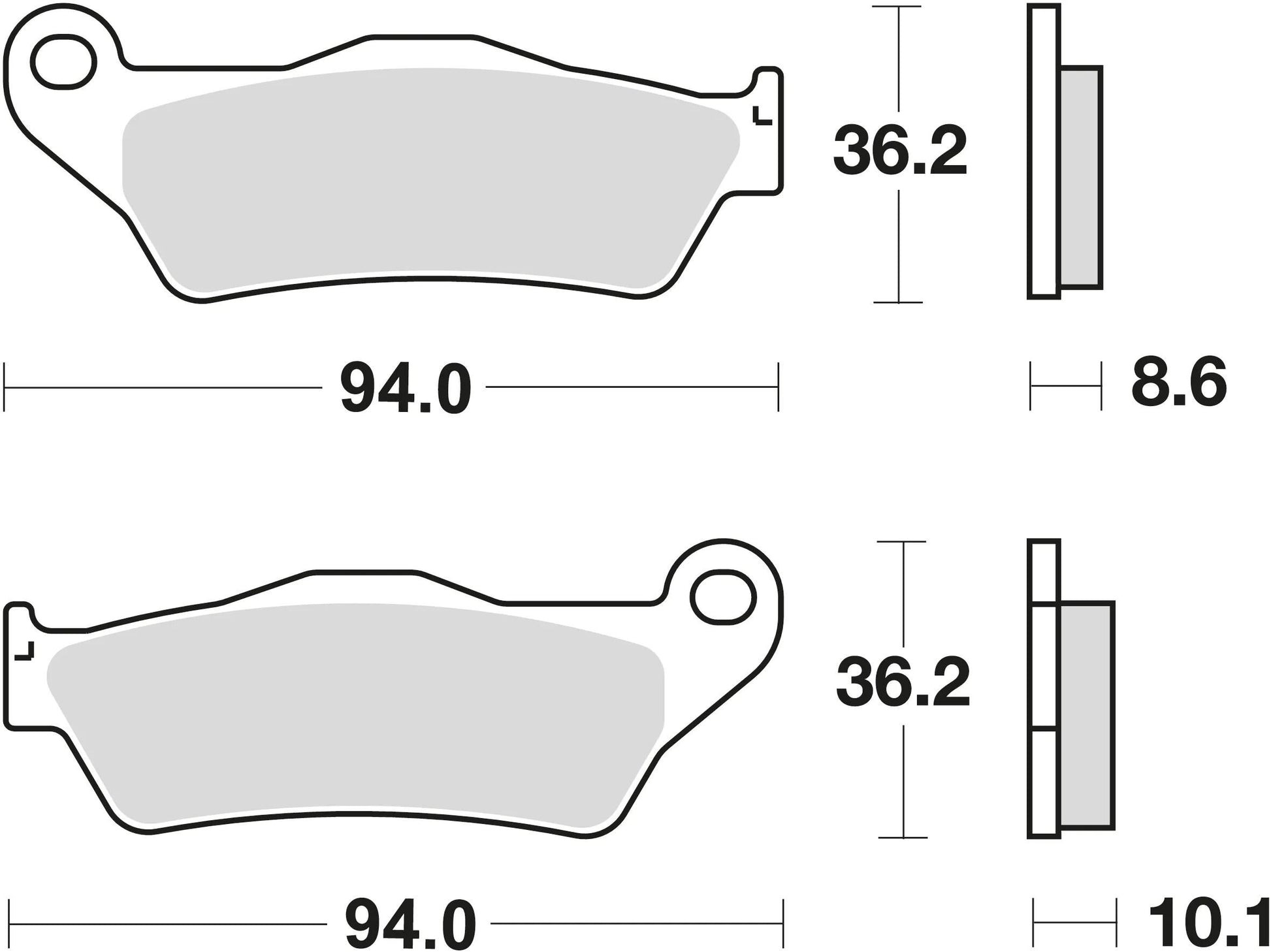 TRW Brake Pad MCB 707 Standard organique