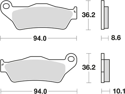 TRW Brake Pad MCB 707 Standard organique