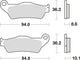 TRW Brake Pad MCB 707 Standard organique