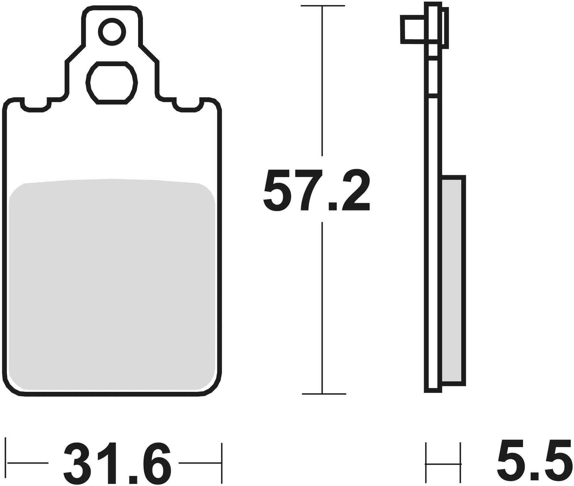 TRW Brake Pad MCB 578 Standard organique