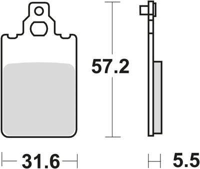TRW Brake Pad MCB 578 Standard organique