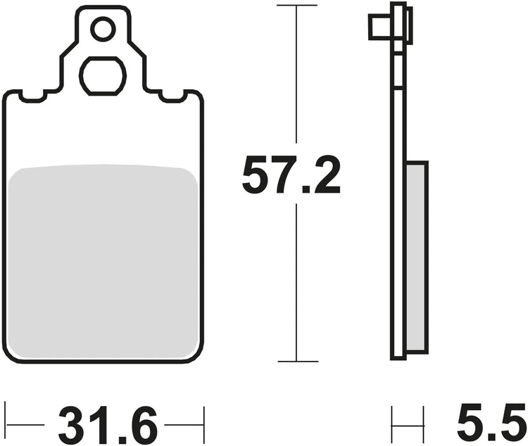TRW Brake Pad MCB 578 Standard organique