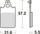 TRW Brake Pad MCB 578 Standard organique