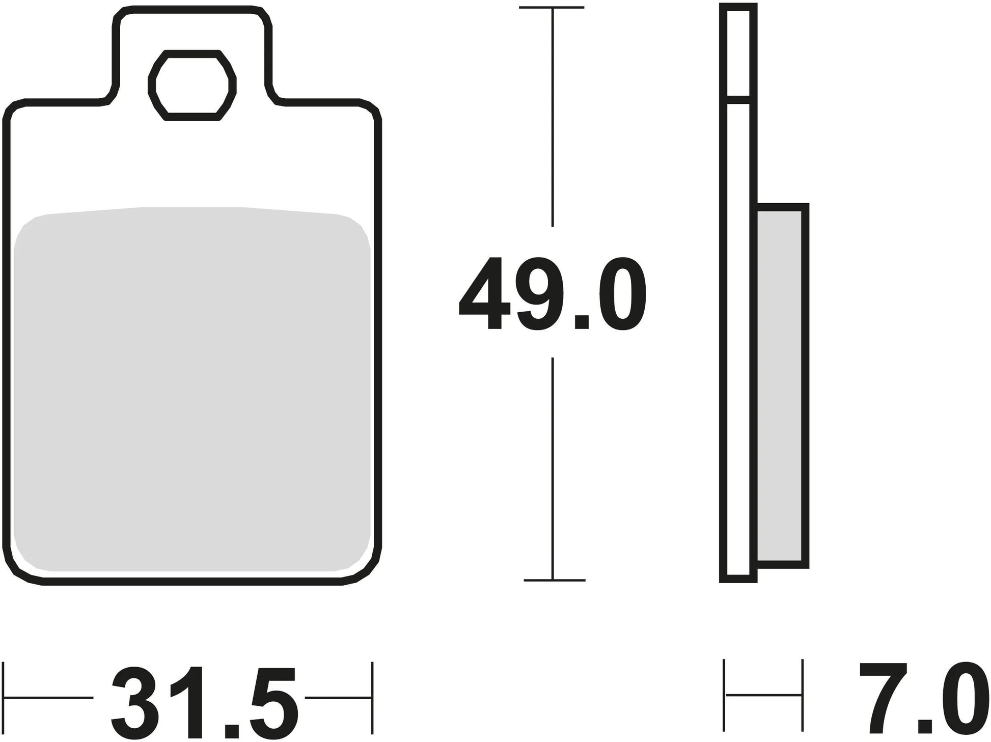 TRW Brake Pad MCB 688 Standard organique