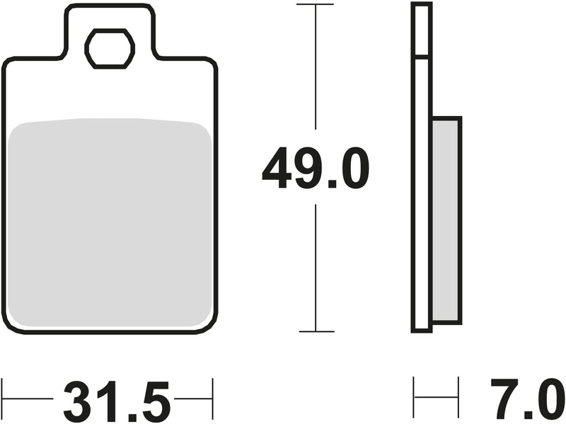 TRW Brake Pad MCB 688 Standard organique