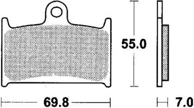 TRW Brake Pad MCB 690 Standard organique