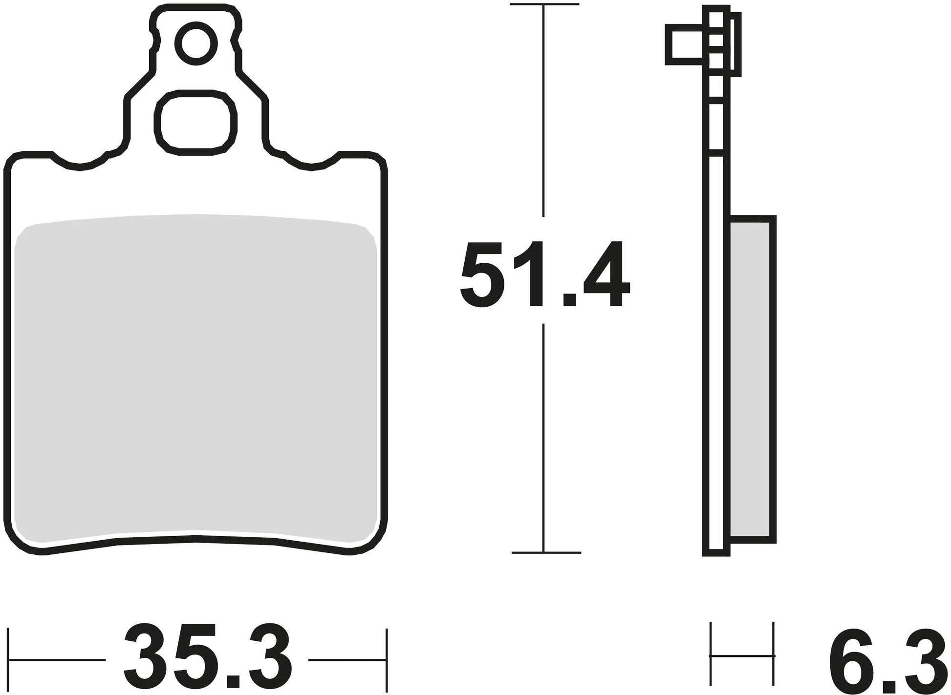 TRW Brake Pad MCB 552 Standard organique