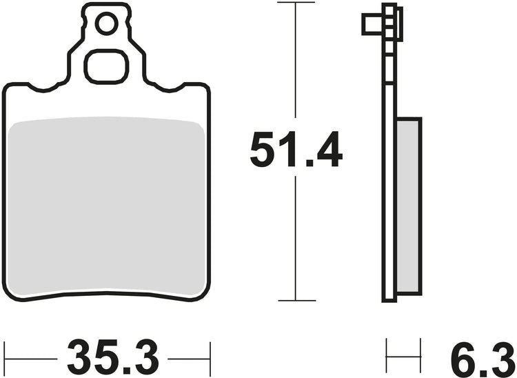 TRW Brake Pad MCB 552 Standard organique