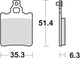 TRW Brake Pad MCB 552 Standard organique