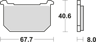 TRW Brake Pad MCB 515 Standard organique