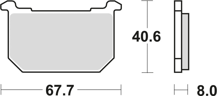 TRW Brake Pad MCB 515 Standard organique