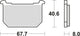 TRW Brake Pad MCB 515 Standard organique