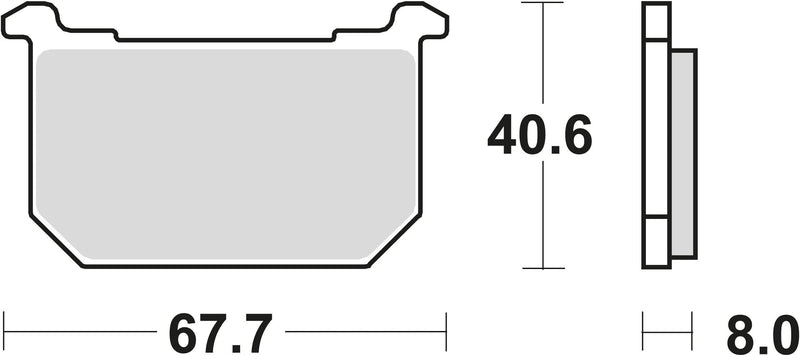 TRW Brake Pad MCB 515 Standard organique