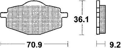 TRW Brake Pad MCB 539 Standard organique