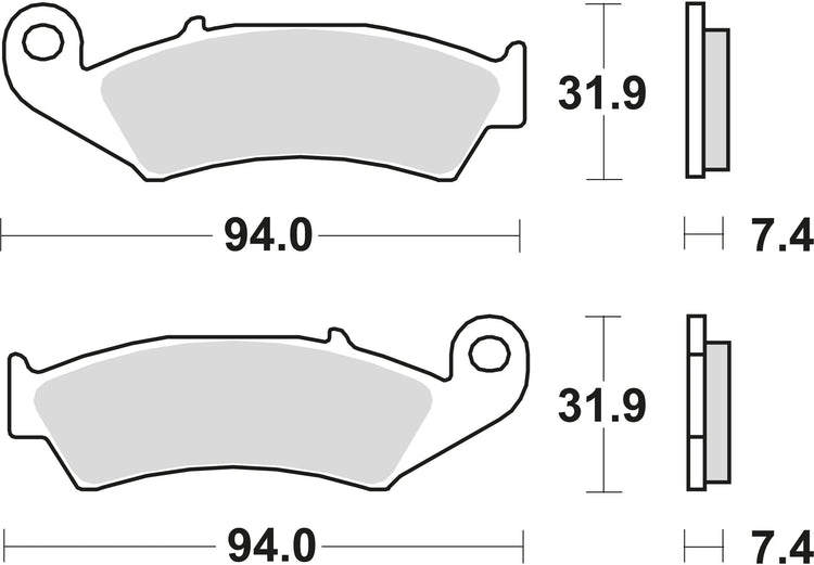 TRW Brake Pad MCB 574 Standard organique
