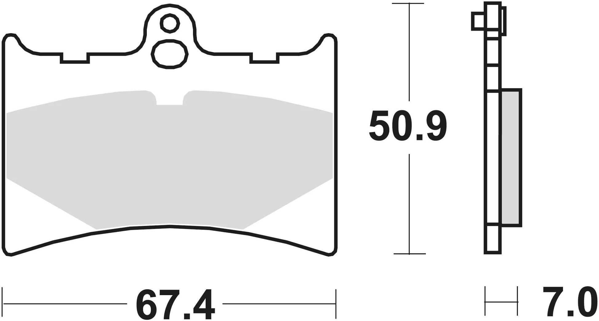 TRW Brake Pad MCB 572 Standard organique