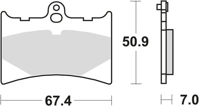 TRW Brake Pad MCB 572 Standard organique