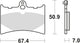 TRW Brake Pad MCB 572 Standard organique