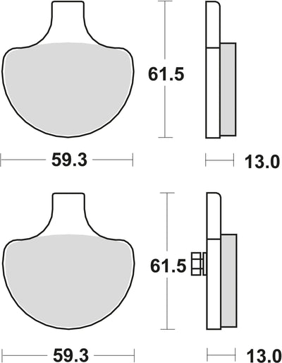 TRW Brake Pad MCB 548 Standard organique