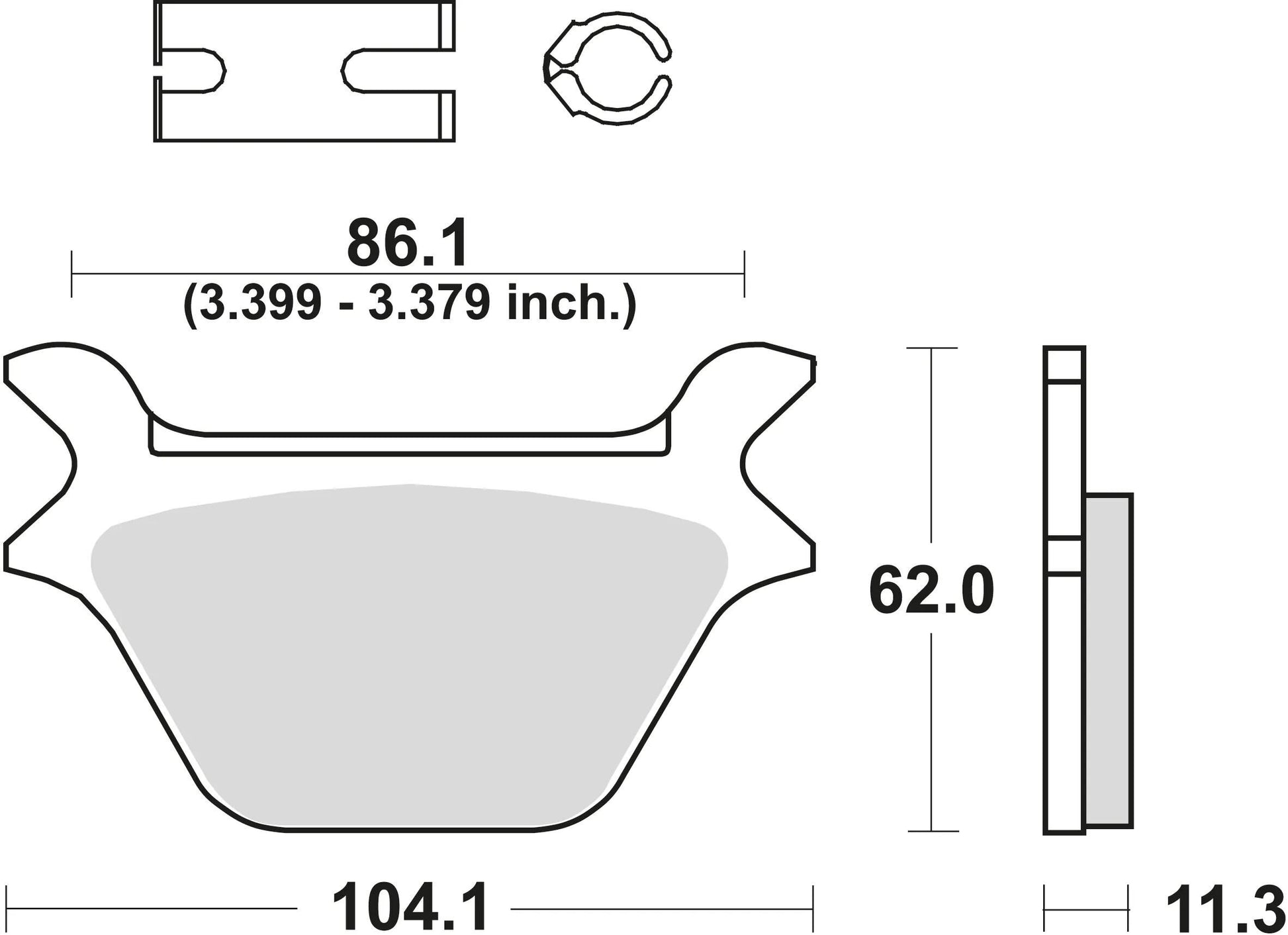 TRW Brake Pad MCB 583 Standard organique