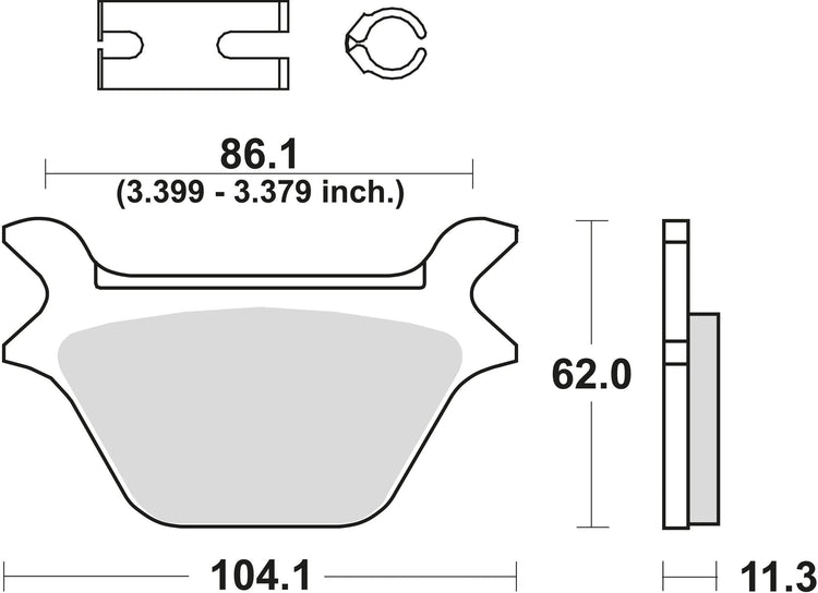 TRW Brake Pad MCB 583 Standard organique