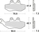 TRW Brake Pad MCB 664 Standard organique