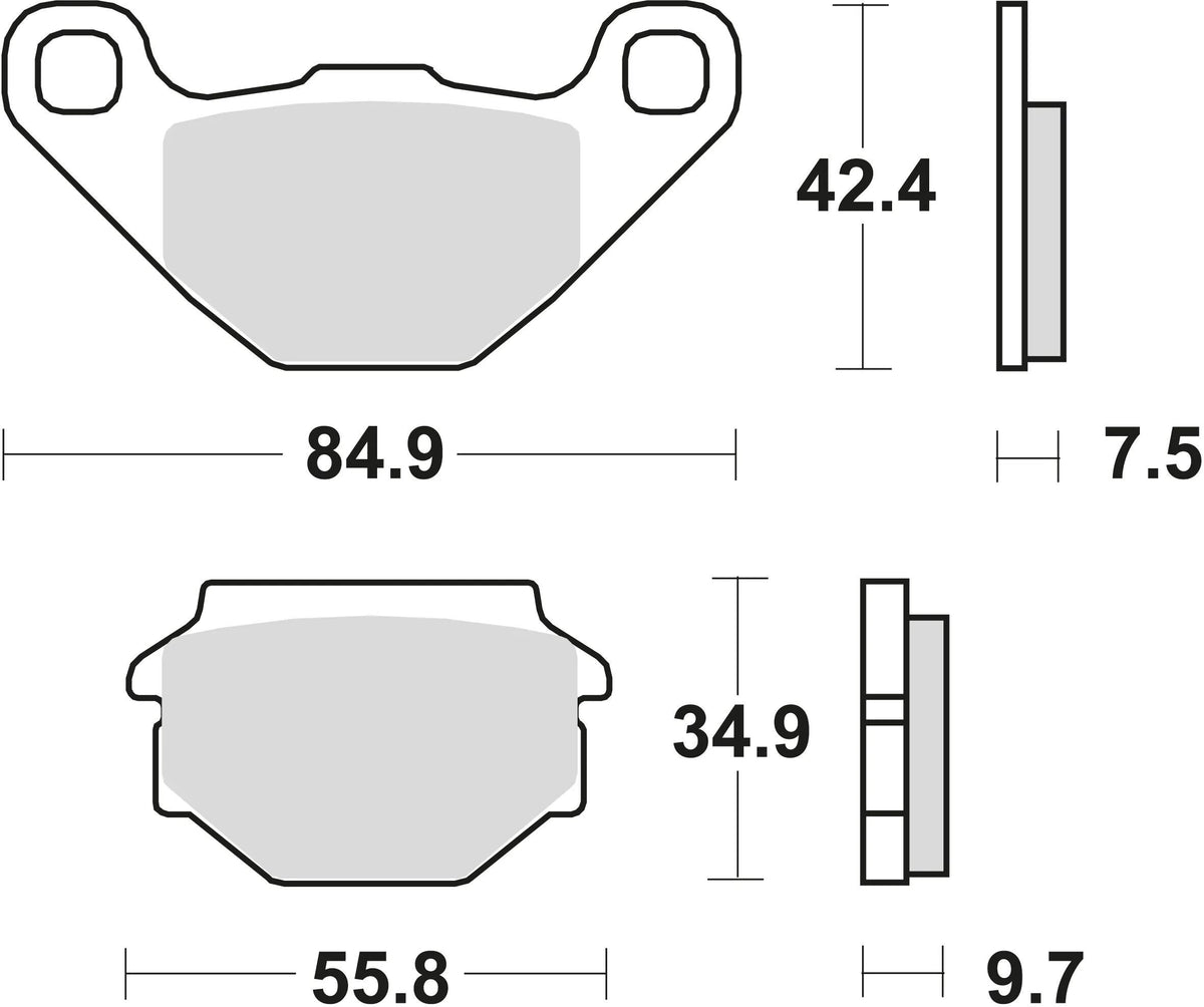 TRW Brake Pad MCB 657 Standard organique