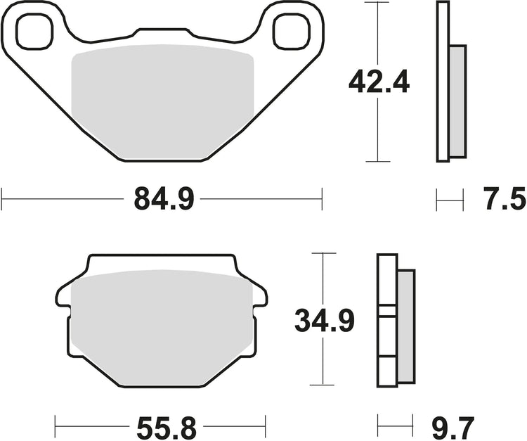 TRW Brake Pad MCB 657 Standard organique