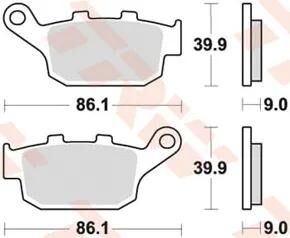 TRW Brake Pad MCB 841 Standard organique