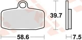TRW Brake Pad McB 842 SI Metal fritté