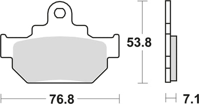 TRW Freed Pad MCB 550 Organic Standard