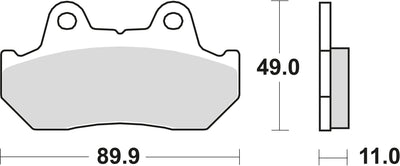 TRW Brake Pad MCB 512 Standard organique