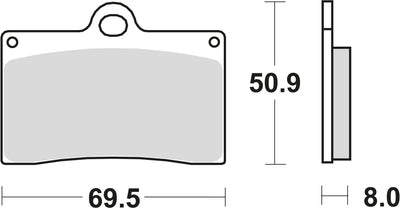 TRW Brake Pad MCB 540 Standard organique