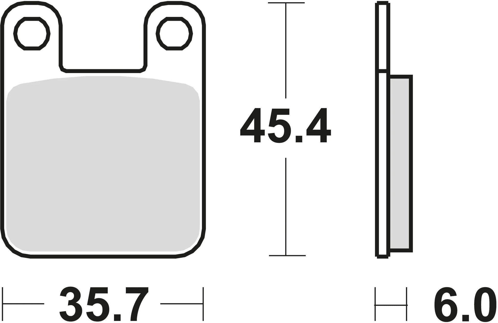 TRW Brake Pad MCB 535 Standard organique