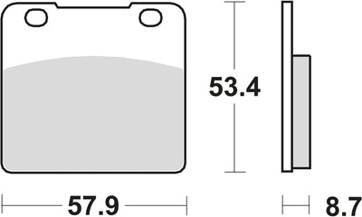 TRW Brake Pad MCB 542 Standard organique