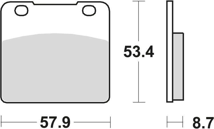 TRW Brake Pad MCB 542 Standard organique