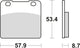 TRW Brake Pad MCB 542 Standard organique