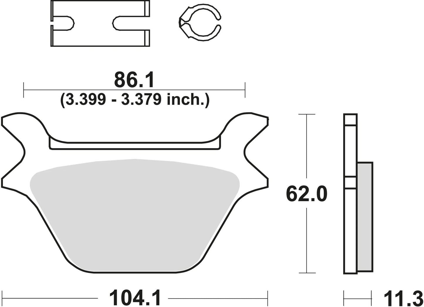 TRW Brake Pad McB 583 PC Organic perf.comfort