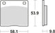TRW Brake Pad McB 73 PC Organic Perf. confort