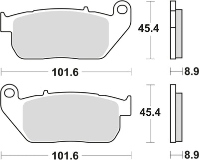 TRW Brake Pad MCB 753 PC Organic Perf. confort
