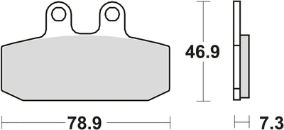TRW Brake Pad MCB 557 Standard organique