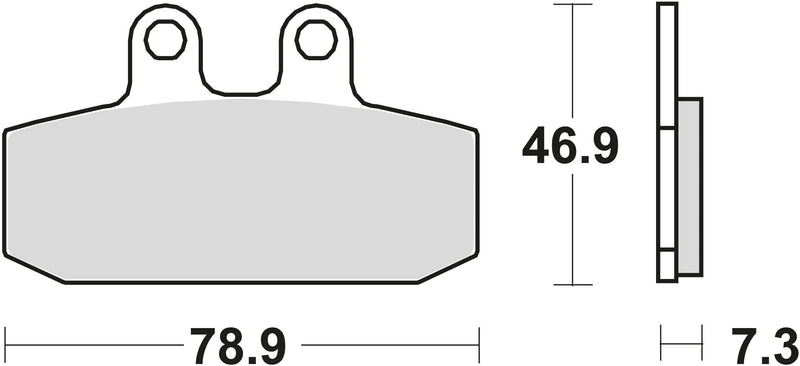 TRW Brake Pad MCB 557 Standard organique
