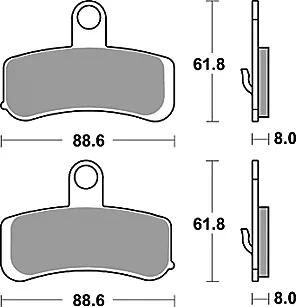 TRW Brake Pad MCB 813 PC Organic Perf. confort
