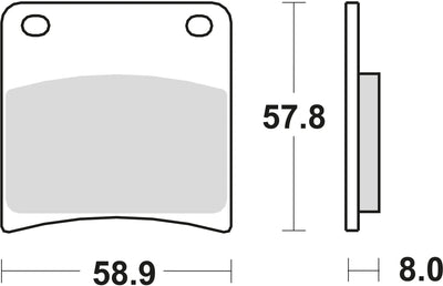 TRW Brake Pad MCB 591 Standard organique